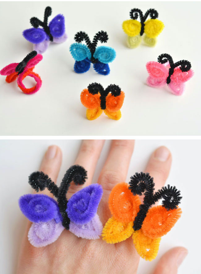 How to Make Pipe Cleaner Butterflies - One Little Project