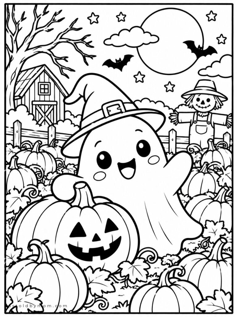 Ghost in a Pumpkin Patch