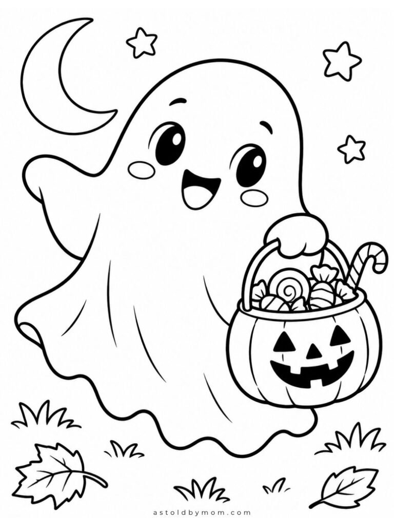 Ghost Holding a Candy Bucket