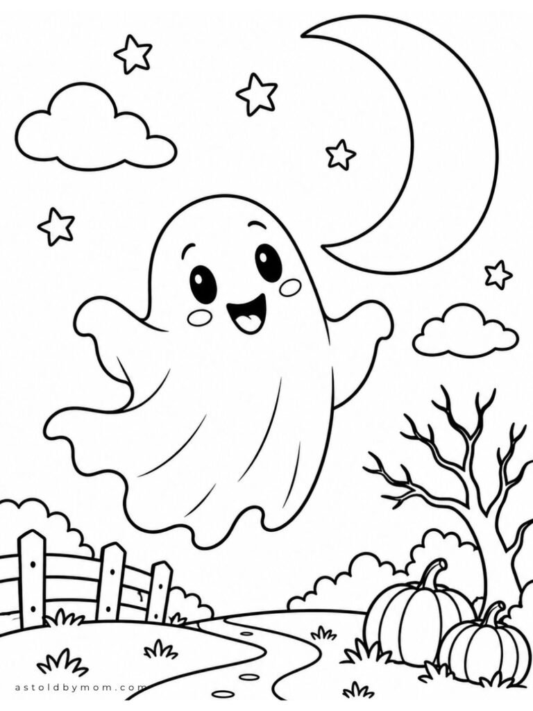 Ghost Under a Crescent Moon