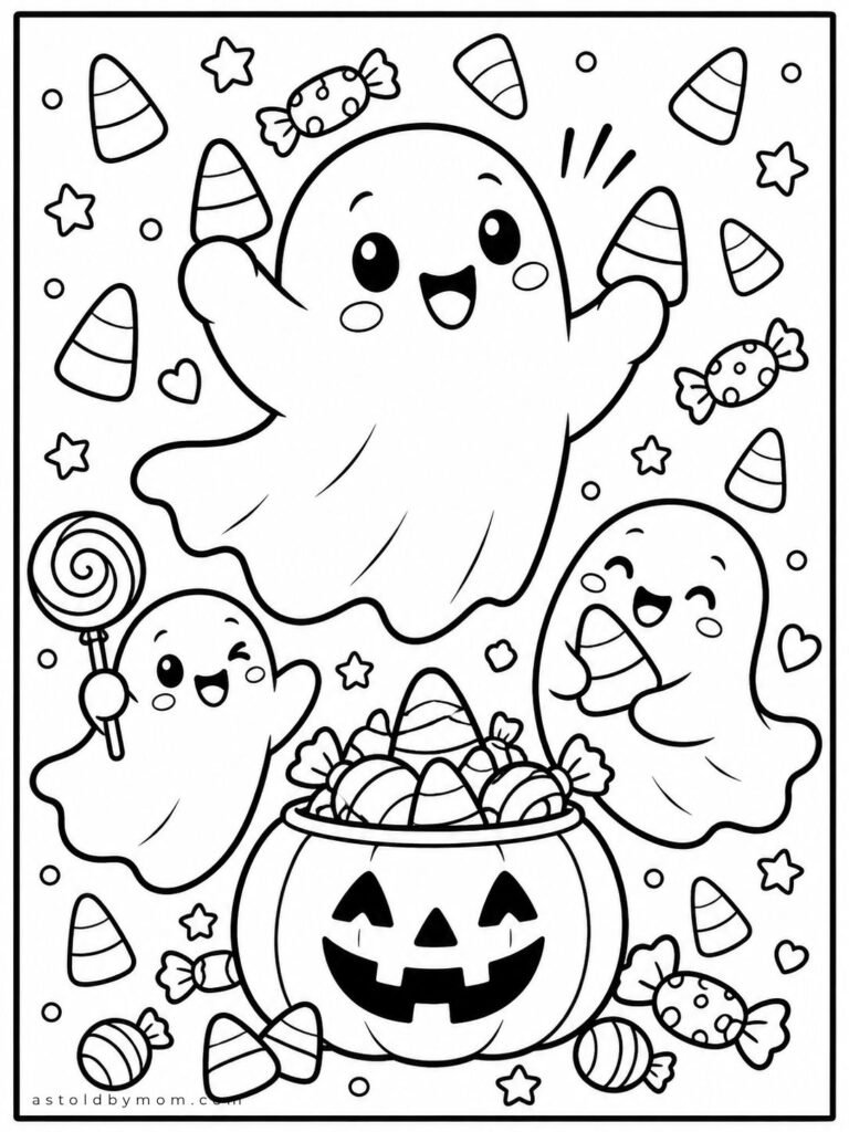 Ghost With Candy Corn
