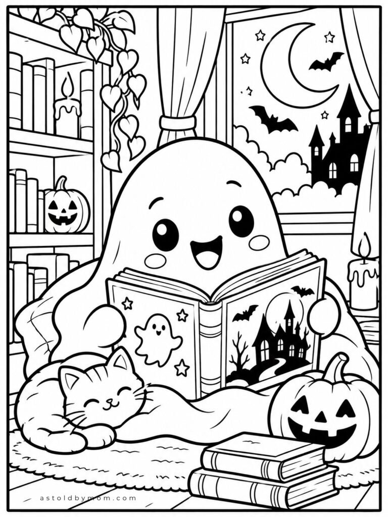 Ghost Reading a Spooky Book