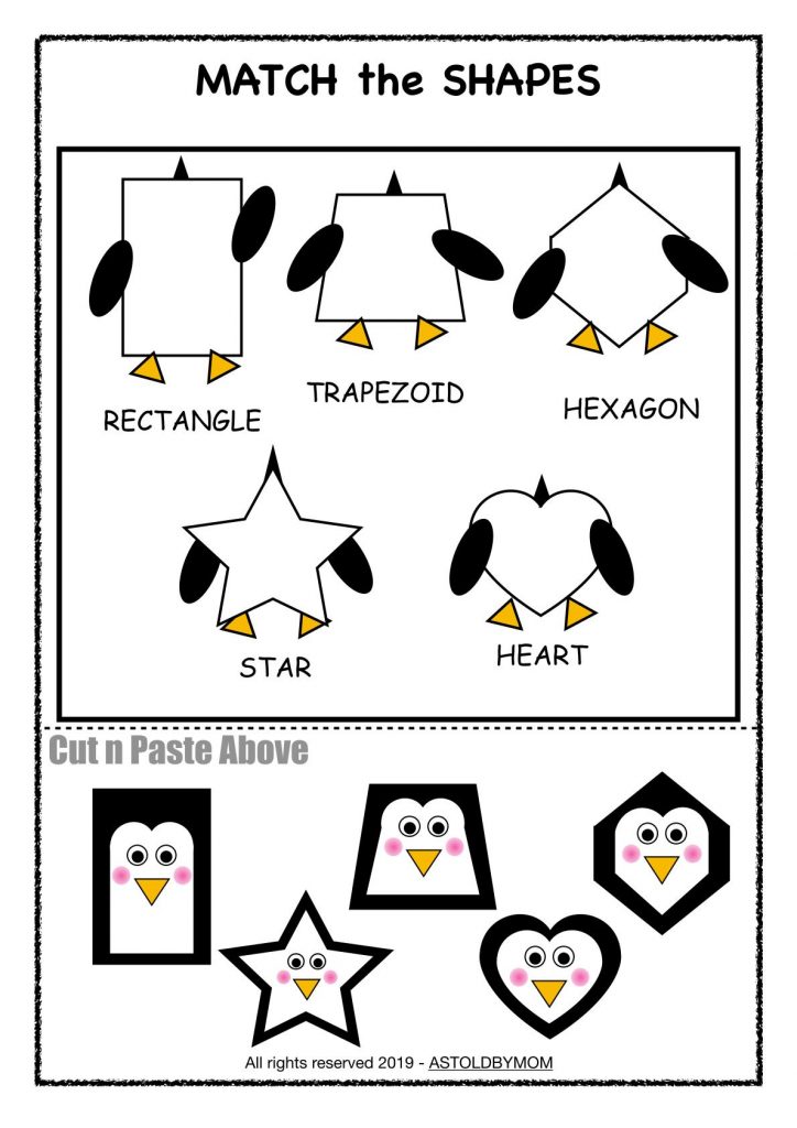 Penguin Shape Sorting Activity As Told By Mom