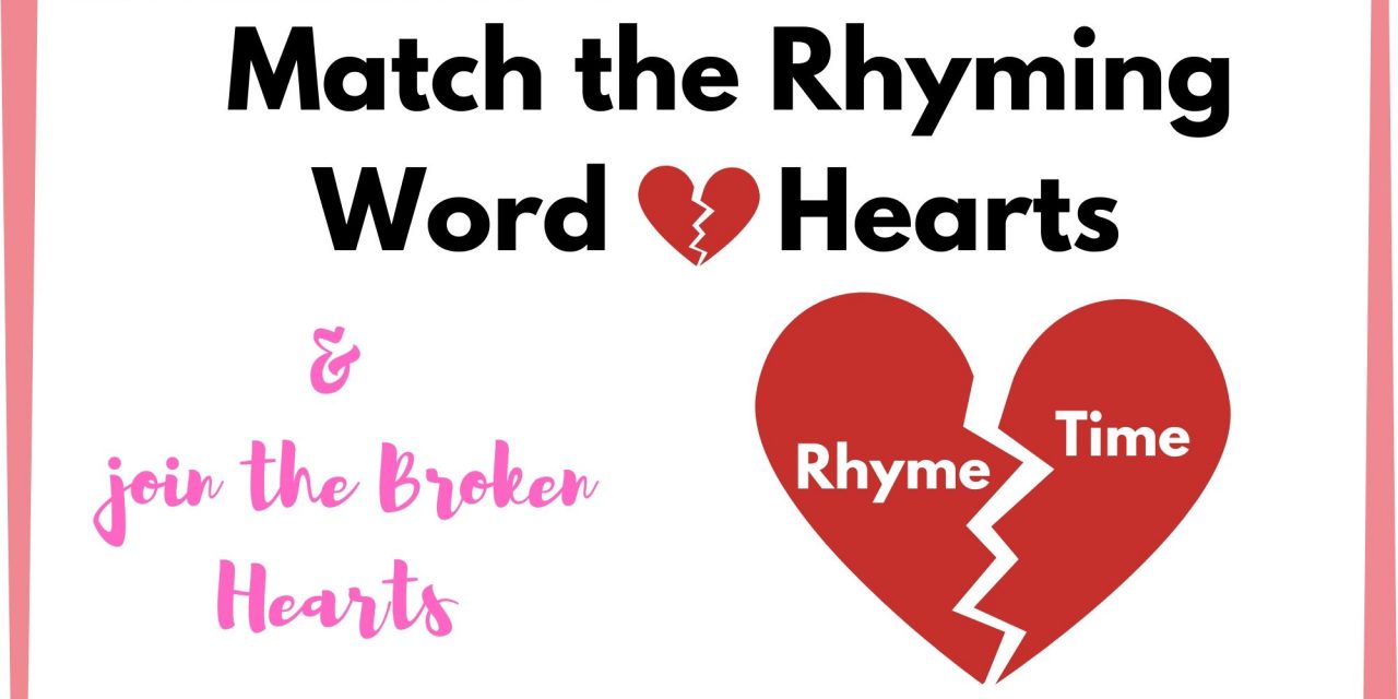 Heart themed Rhyming Words