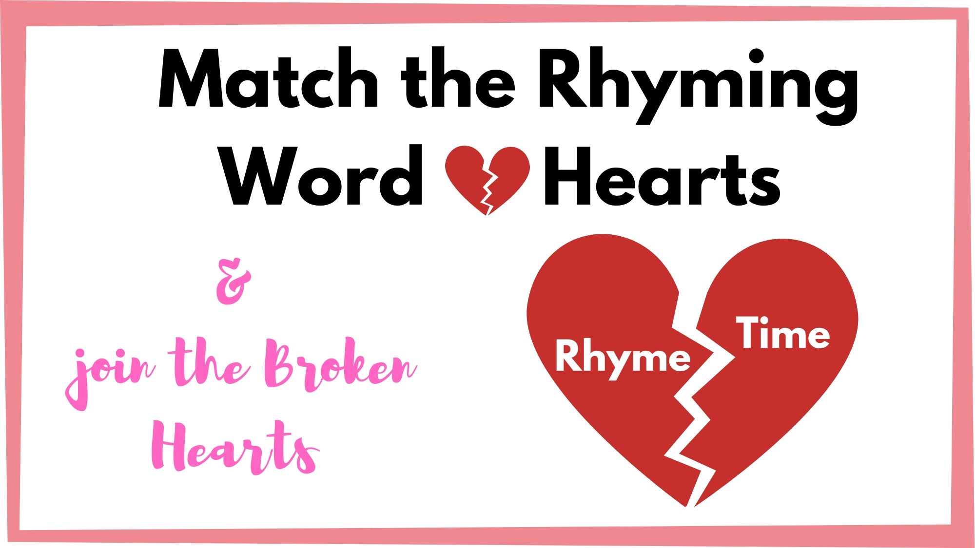 Heart Themed Rhyming Words ASTOLDBYMOM