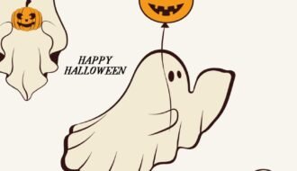 20 Cute Ghosts Coloring Pages