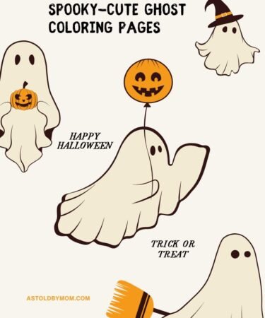20 Cute Ghosts Coloring Pages